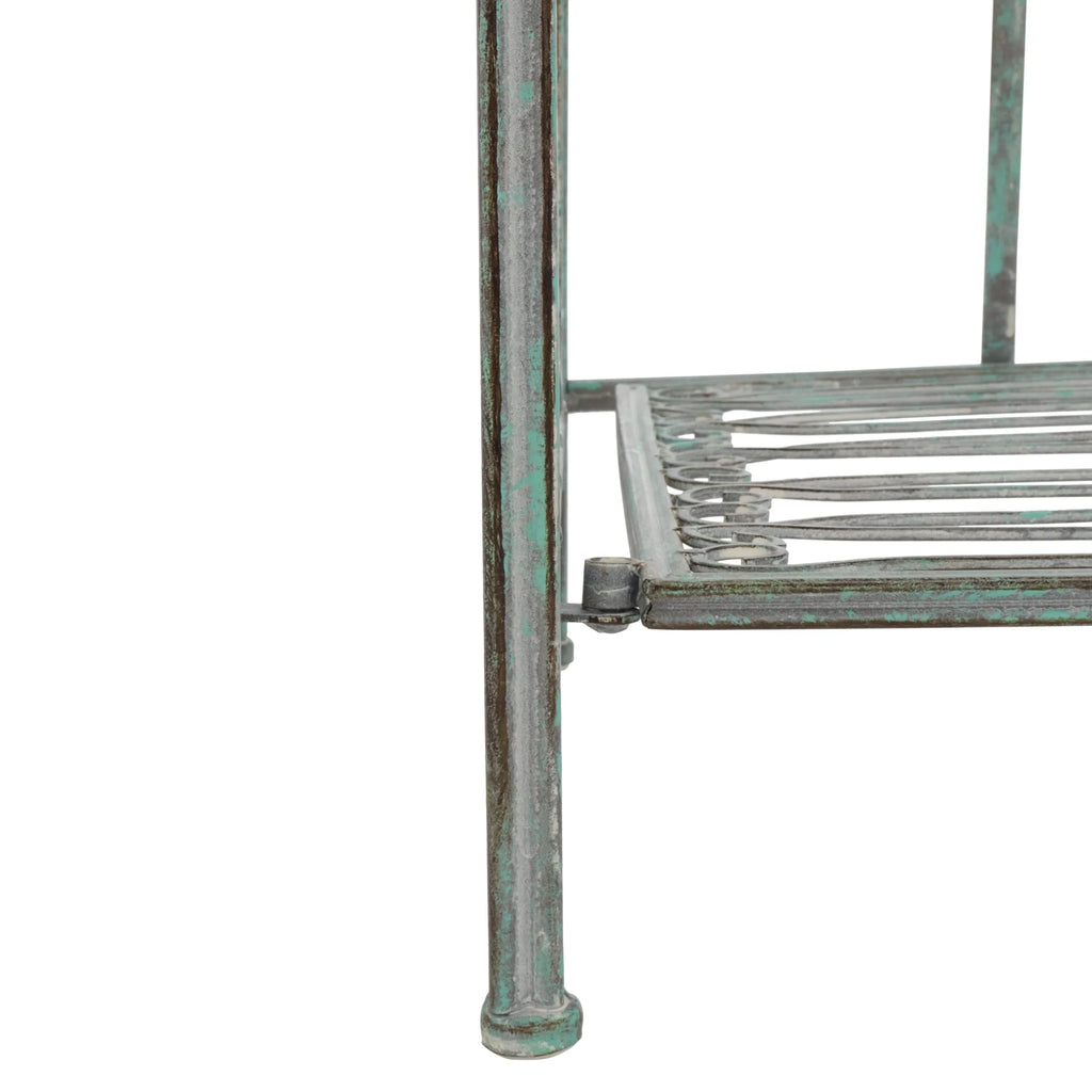 SAFAVIEH Bryn Scaffale da panettiere da esterno a 4 ripiani in ferro battuto vittoriano - 25 pollici L x 15 pollici P x 63 pollici H - 25 L x 15 P x 63 H