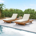 Christopher Knight Home - Michael, set di 2 chaise longue da esterno in acacia