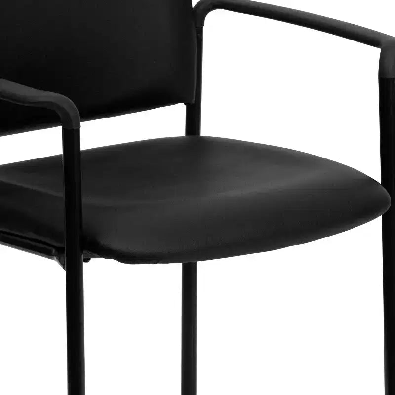 Sedia da ricevimento laterale impilabile in acciaio Comfort con braccioli