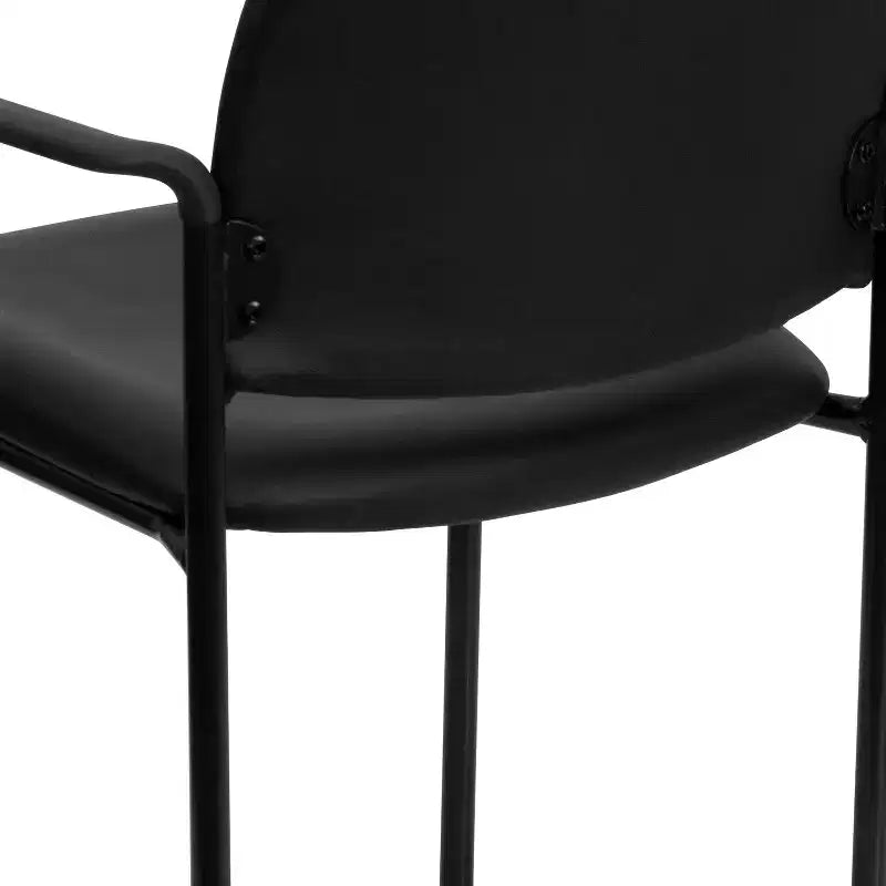 Sedia da ricevimento laterale impilabile in acciaio Comfort con braccioli