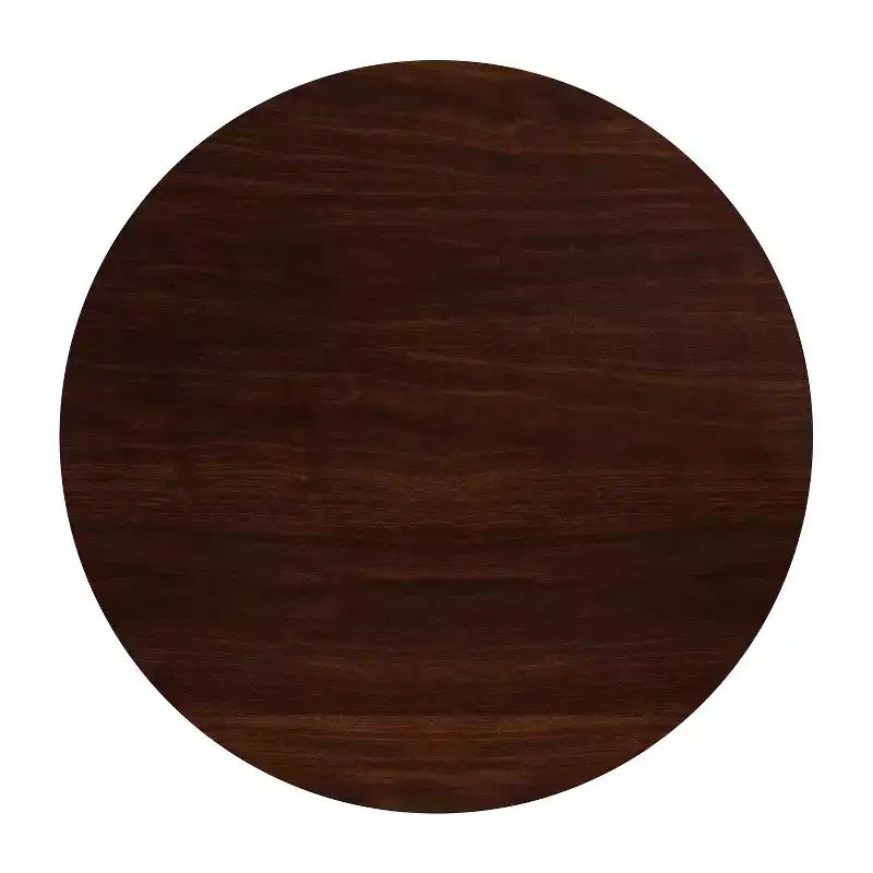 Piano del tavolo rotondo lucido in resina da 48" con bordo a goccia spesso 2"