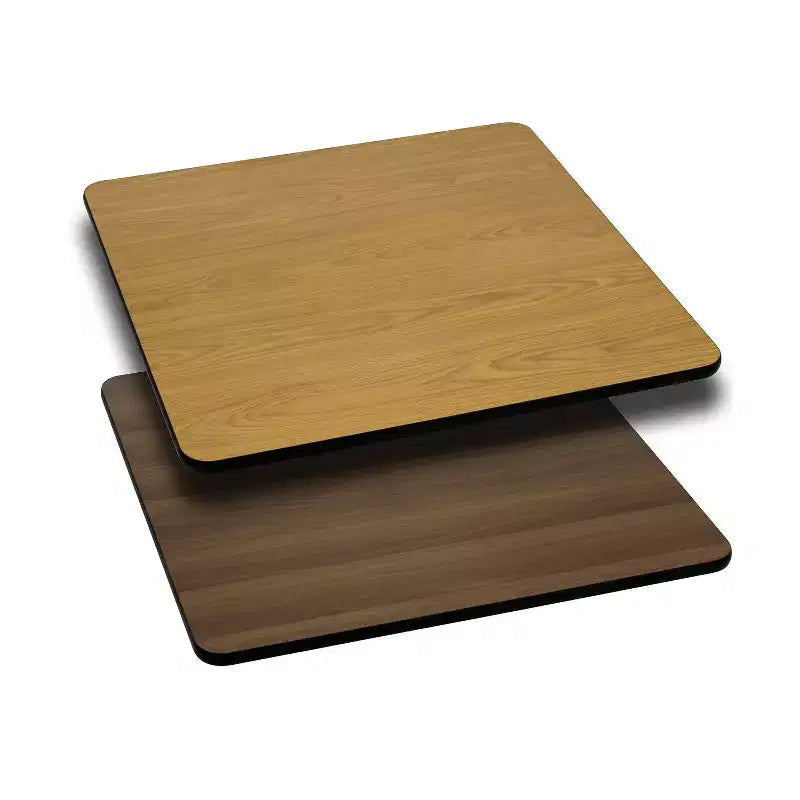 Piano Tavolo Quadrato Reversibile in Laminato da 24" – Per Caffè e Ristoranti