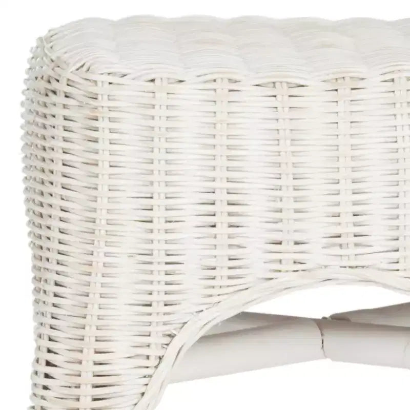 Sgabello Wicker - WIK6501A - Bianco invecchiato 