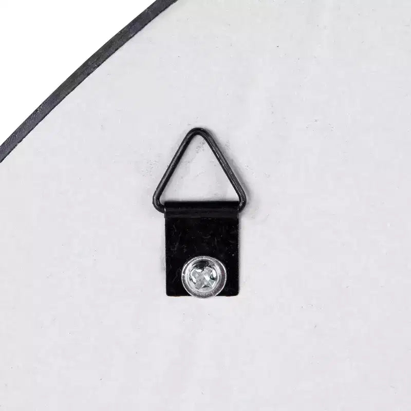 Specchio da parete rotondo in plastica scanalata nero 20''x20''