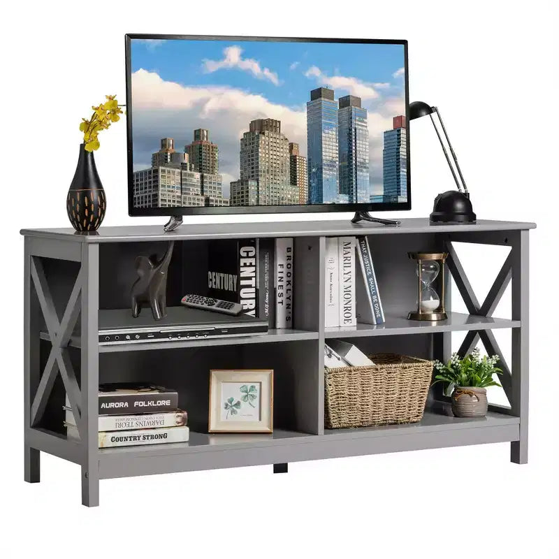 MDF TV Stand Entertainment Media Center for TVs up to 55 Inch 47''x16''x23.5''