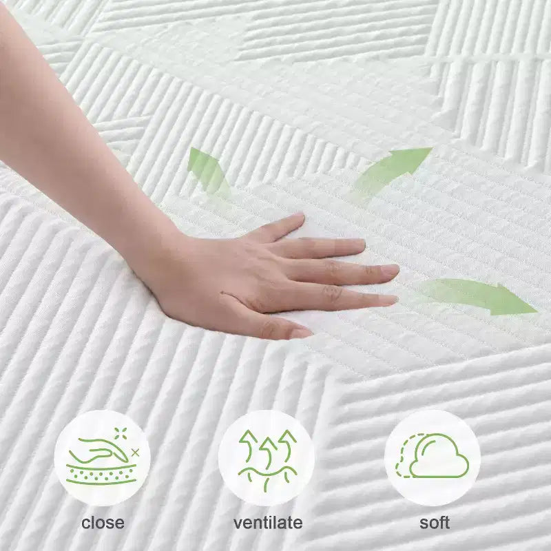Memory Foam Mattress with Cooling Gel and Breathable Cover 14'' Medium Plush