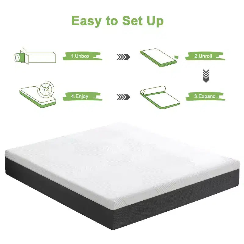 Materasso in Memory Foam con Gel Rinfrescante e Rivestimento Traspirante 35,5 cm Media Morbidezza