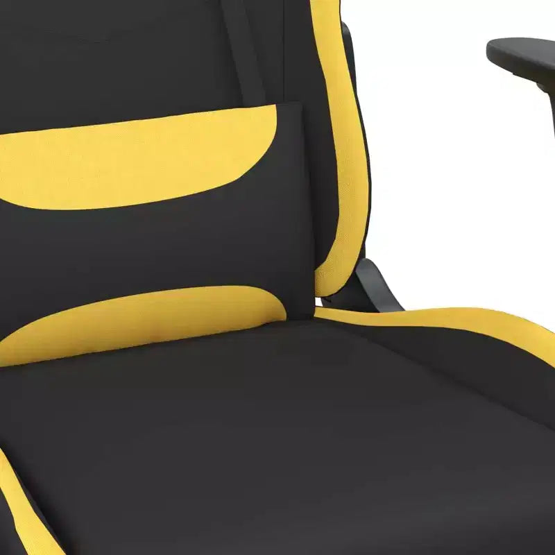 Sedia da gaming in tessuto e metallo con poggiapiedi, altezza e schienale regolabili 64x60x127 cm