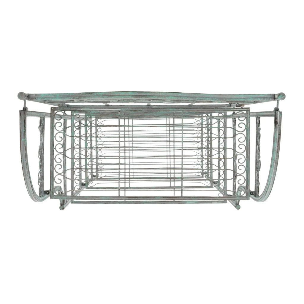 SAFAVIEH Bryn Scaffale da panettiere da esterno a 4 ripiani in ferro battuto vittoriano - 25 pollici L x 15 pollici P x 63 pollici H - 25 L x 15 P x 63 H
