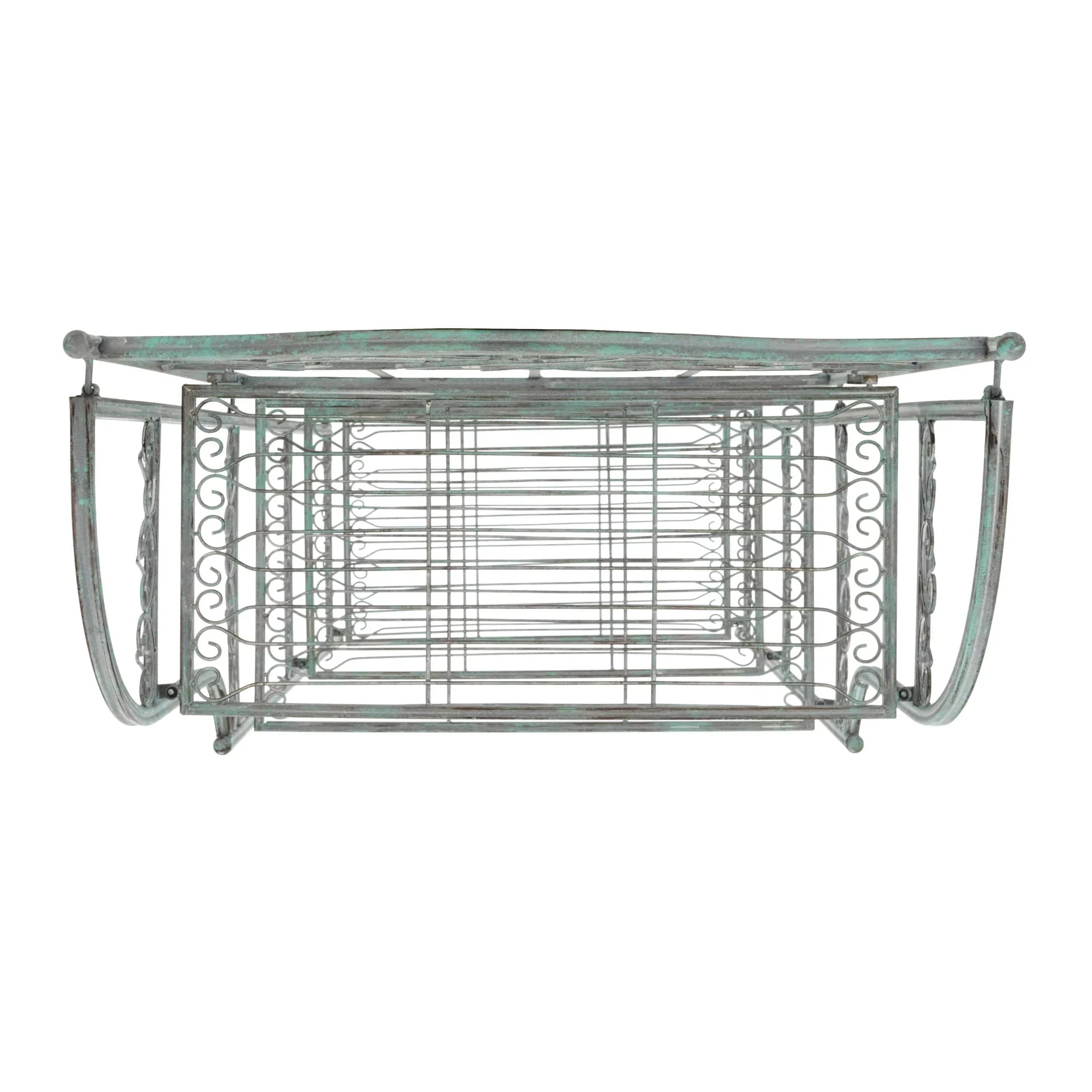 SAFAVIEH Bryn Scaffale da panettiere da esterno a 4 ripiani in ferro battuto vittoriano - 25 pollici L x 15 pollici P x 63 pollici H - 25 L x 15 P x 63 H